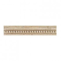 Daltile Fashion Accents Bead 2-1/4 in. x 13 in. Travertine Chair Rail Wall Tile