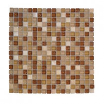 Jeffrey Court Iced Ginger 12 in. x 12 in. x 8 mm Glass Onyx Mosaic Wall Tile