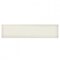Daltile Identity Paramount White Grooved 4 in. x 24 in. Porcelain Bullnose Floor and Wall Tile