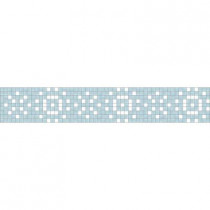 Mosaic Loft Jubilation Breeze Border 117.5 in. x 4 in. Glass Wall and Light Residential Floor Mosaic Tile