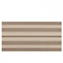 Daltile Identity Cream/Brown Fabric 12 in. x 24 in. Porcelain Decorative Accent Floor and Wall Tile-DISCONTINUED