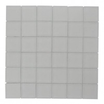 Splashback Tile Contempo 4 in. x 12 in. Natural White Frosted Glass Tile-DISCONTINUED