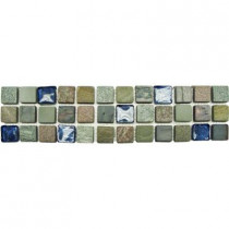 MS International Mixed Slate/Metro Glass Listello 3 in. x 12 in. Floor and Wall Tile (1 in. ft. / piece)