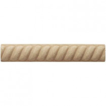 Weybridge 1 in. x 6 in. Cast Stone Rope Liner Travertine Tile (16 pieces / case) - Discontinued