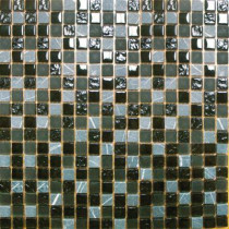 MS International Black Marquee 12 in. x 12 in. x 8 mm Glass Stone Mesh-Mounted Mosaic Tile (10 sq. ft. / case)