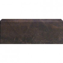 U.S. Ceramic Tile Avila Marron 12 in. x 3-1/4 in. Glazed Ceramic Single Bullnose Tile-DISCONTINUED