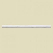 Jeffrey Court Carrara 3/4 in. x 12 in. Marble Dome Trim Wall Tile