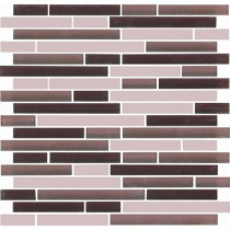 EPOCH Color Blends Especia Neblina Ms Matte Strips Mosaic Glass Mesh Mounted Tile - 4 in. x 4 in. Tile Sample-DISCONTINUED