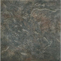 ELIANE Mt. Everest Nero 18 in. x 18 in. Glazed Porcelain Floor & Wall Tile (13.13 Sq. ft./Case)-DISCONTINUED