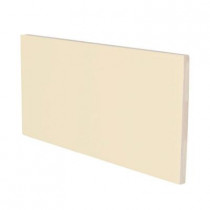 U.S. Ceramic Tile Color Collection Bright Khaki 3 in. x 6 in. Ceramic Surface Bullnose Wall Tile-DISCONTINUED