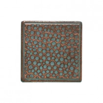 Daltile Castle Metals 2 in. x 2 in. Aged Copper Metal Insert B Accent Wall Tile
