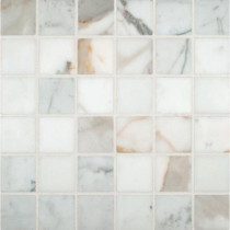 MS International Calacatta Gold 12 in. x 12 in. x 10 mm Polished Marble Mesh-Mounted Mosaic Tile