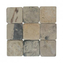 Daltile Travertine Copper 6 in. x 6 in. Slate Floor and Wall Tile (6 sq. ft. / case)