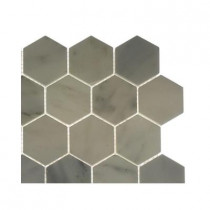 Splashback Tile Oriental Hexagon Marble Floor and Wall Tile Sample