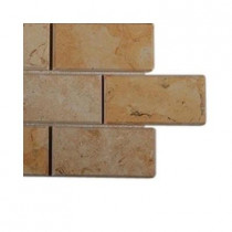 Splashback Tile Jerusalem Gold Beveled Natural Stone Floor and Wall Tile Sample