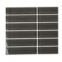 Splashback Tile Contempo Smoke Gray Polished 1 in. x 4 in. Glass Tiles Tile Sample