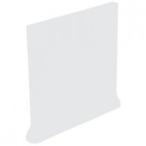U.S. Ceramic Tile Color Collection Matte Tender Gray 4-1/4 in. x 4-1/4 in. Ceramic Stackable Right Cove Base Wall Tile-DISCONTINUED