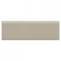 Daltile Semi-Gloss Architectural Gray 2 in. x 6 in. Ceramic Bullnose Wall Tile-DISCONTINUED