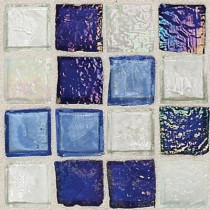 Daltile Egyptian Glass Sapphire Collag 12 in. x 12 in. x 6 mm Glass Face-Mounted Mosaic Wall Tile