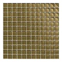Daltile Maracas Tea Leaves 12 in. x 12 in. 8mm Glass Mesh-Mounted Mosaic Wall Tile (10 sq. ft. / case)-DISCONTINUED