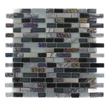 Splashback Tile Seattle Skyline Blend Bricks 12 in. x 12 in. x 8 mm Marble and Glass Mosaic Floor and Wall Tile