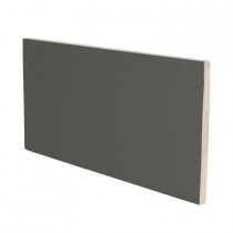 U.S. Ceramic Tile Color Collection 3 in. x 6 in. Bright Dark Gray Ceramic Wall Tile with a 3 in. Surface Bullnose-DISCONTINUED