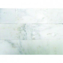 MS International Greecian White 3 in. x 6 in. Polished Marble Floor and Wall Tile (1 sq. ft. / case)