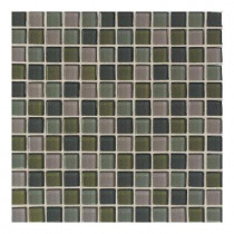 Daltile Maracas Everglades Blend 12 in. x 12 in. 8mm Glass Mesh Mount Mosaic Wall Tile (10 sq. ft. / case)-DISCONTINUED