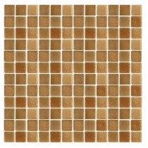 EPOCH Spongez S-Brown-1410 Mosaic Recycled Glass 12 in. x 12 in. Mesh Mounted Floor & Wall Tile (5 sq. ft.)