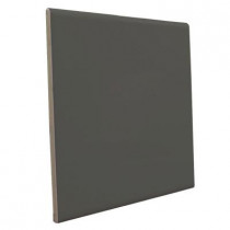 U.S. Ceramic Tile Color Collection Bright Dark Gray 6 in. x 6 in. Ceramic Surface Bullnose Wall Tile-DISCONTINUED