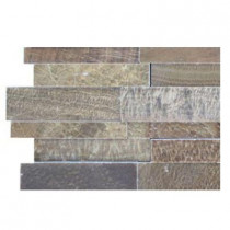 Splashback Tile Dimension 3D Brick Wood Onyx Pattern - 6 in. x 6 in. Floor and Wall Tile Sample