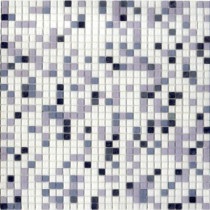 Elementz 12.8 in. x 12.8 in. Venice Platinum Mix Frosted Glass Tile-DISCONTINUED