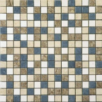 U.S. Ceramic Tile Orion 16 in. x 16 in. Multi-Color Porcelain Mesh-Mounted Mosaic Tile-DISCONTINUED