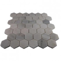 Splashback Tile Oriental Hexagon 12 in. x 12 in. x 8 mm Marble Floor and Wall Tile