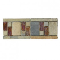 Jeffrey Court Aspen 4 in. x 10 in. x 8 mm Glass and Slate Wall Tile