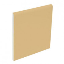 U.S. Ceramic Tile Color Collection Matte Camel 4-1/4 in. x 4-1/4 in. Ceramic Surface Bullnose Wall Tile-DISCONTINUED