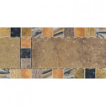 Daltile Terra Antica Oro 6 in. x 12 in. Porcelain Decorative Accent Floor and Wall Tile