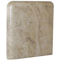 U.S. Ceramic Tile Fresno 3 in. x 3 in. Ocre Ceramic Bullnose Corner Wall Tile-DISCONTINUED