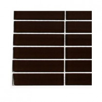 Splashback Tile Contempo Mahogany Polished Glass - 6 in. x 6 in. Tile Sample-DISCONTINUED