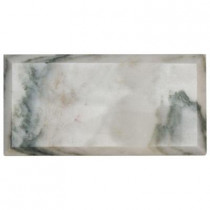 Jeffrey Court Beveled White 4 in. x 8 in. x 10 mm Marble Wall Tile (1 pk /9 pcs / 2 sq. ft.)