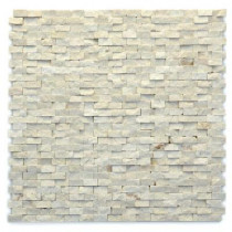 Solistone Modern Fauve 12 in. x 12 in. x 9.5mm Marble Natural Stone Mesh-Mounted Mosaic Wall Tile (10 sq. ft./ case)