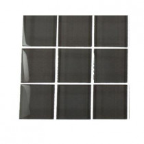 Splashback Tile Contempo Smoke Gray Polished Glass Tile Sample