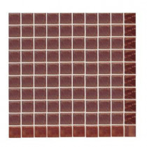 Daltile Sonterra Glass Terra Cotta Opalized 12 in. x 12 in. x 6 mm Glass Sheet Mounted Mosaic Wall Tile