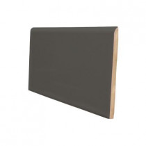 U.S. Ceramic Tile Color Collection 3 in. x 6 in. Bright Dark Gray Ceramic Wall Tile with a 6 in. Surface Bullnose-DISCONTINUED