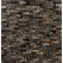 MS International Emperador Splitface 12 in. x 12 in. x 10 mm Marble Mesh-Mounted Mosaic Tile
