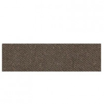 Daltile Identity Oxford Brown Fabric 4 in. x 12 in. Porcelain Bullnose Floor and Wall Tile-DISCONTINUED