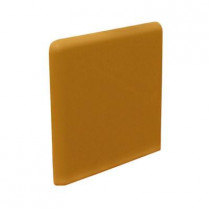 U.S. Ceramic Tile Color Collection Bright Mustard 3 in. x 3 in. Ceramic Surface Bullnose Corner Wall Tile-DISCONTINUED
