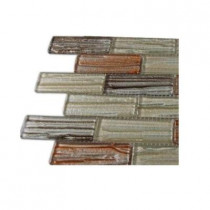 Splashback Tile Gemini Mercury Blend 1 in. x 3 in. Glass Tile Sample