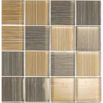 EPOCH Brushstrokes Marrone-1503-3 Mosaic Glass Mesh Mounted 4 in. x 4 in. Tile Sample-DISCONTINUED