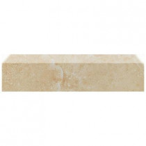 U.S. Ceramic Tile Fresno 3 in. x 16 in. Blanco Ceramic Bullnose Floor and Wall Tile-DISCONTINUED